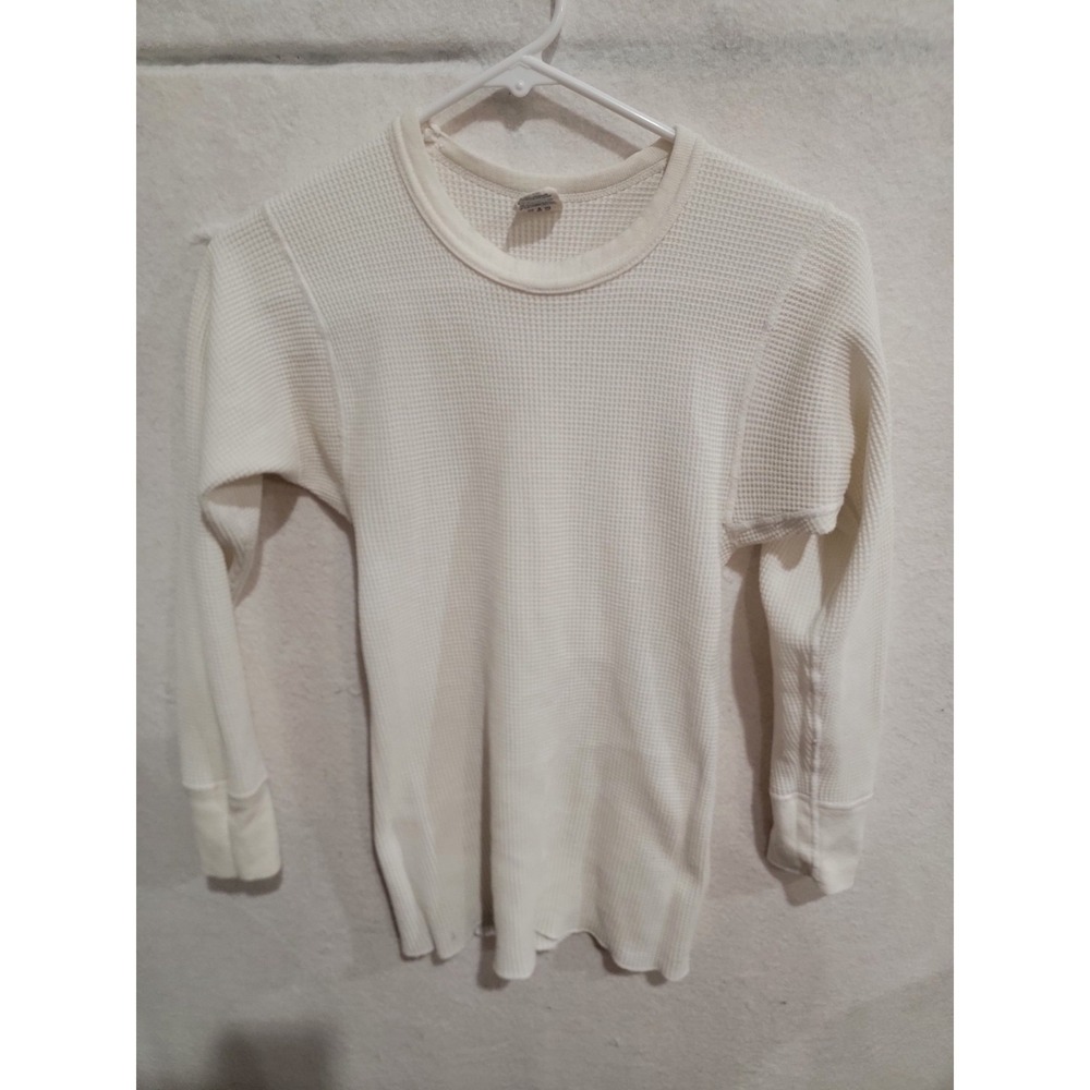 J.E. Morgan LONG JOHNS Thermal Shirt Men's‎ M 38-40 White Made in USA NWOT